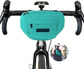 Kleine fietsstuurtas, heuptas, 2-in-1, riemtas, duurzame heuptas van gerecyclede plastic flessen PET, fietstas voor (turquoise)
