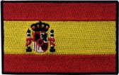 Spanje vlag geborduurd Applicque ijzer op naaien op vlekken badge