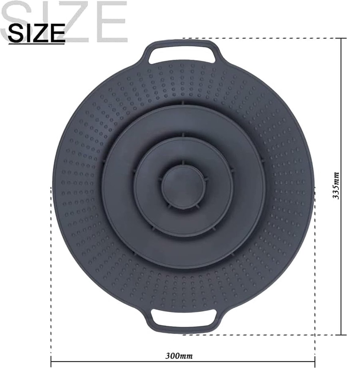 Overkookbeveiliging en spatbescherming van siliconen, 2 stuks, overkookbeveiliging, vaatwasserbestendig en magnetronbestendig, spatbescherming pannen, 15-25 cm, pannendeksel ter bescherming tegen