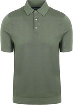 Suitable - Knitted Polo Groen - Modern-fit - Heren Poloshirt Maat L