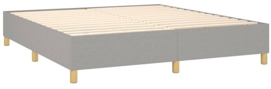 vidaXL-Boxspring-met-matras-stof-lichtgrijs-160x200-cm