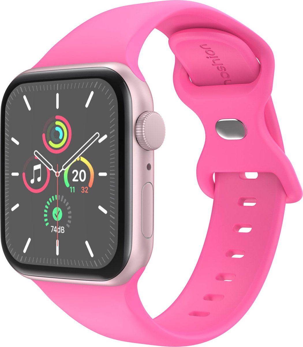 iMoshion Siliconen⁺ bandje voor de Apple Watch Series 1 / 2 / 3 / 4 / 5 / 6 / 7 / 8 / 9 / SE / Ultra (2) - 42 / 44 / 45 / 49 mm - Barbie - Maat M/L