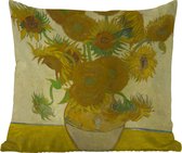 Buitenkussen Weerbestendig - Zonnebloemen - Vincent van Gogh - 50x50 cm