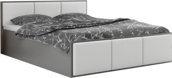 Bed Panamax 120x 200 cm incl matras Antraciet Wit