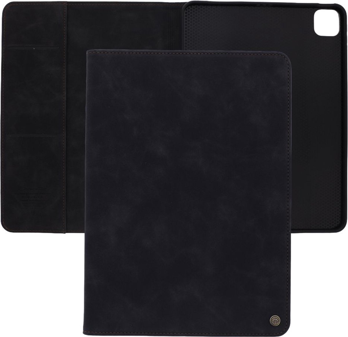 Bookcase hoesje - Tabletcase met pasjeshouder - Zwart - Geschikt voor: Apple iPad Pro 11 (2022) / iPad Pro 11 (2021) / iPad Pro 11 (2020)
