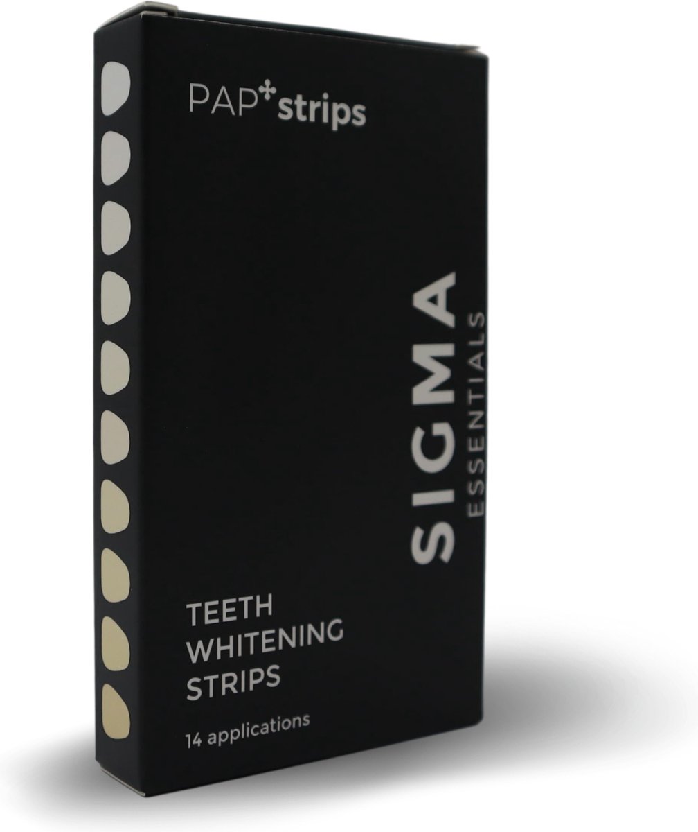 Sigma Essentials - PAP+ Whitening Strips - Tanden Bleekstrips - Tandenbleekset - Zonder Peroxide (0%) - Mint - 28 Strips