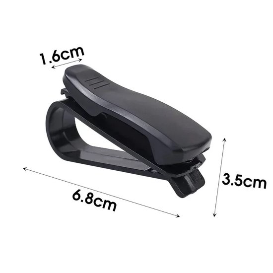 Zonnebrilhouder Auto,brilhouder auto met vilten bekleding,zelfklevend autobrilhouder multifunctionele brillenkoker auto brillenkoker opbergbox zwart