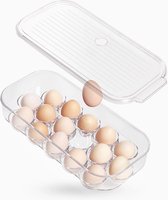 Clever Storage Eierhouder met deksel - Eierhouder 16 eieren - Stapelbaar