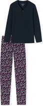 Schiesser Pyjama lange broek - 804 Blue - maat 50 (50) - Dames Volwassenen - 100% katoen- 180121-804-50