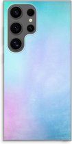 Case Company® - Hoesje geschikt voor Samsung Galaxy S24 Ultra hoesje - Mist pastel - Soft Cover Telefoonhoesje - Bescherming aan alle Kanten en Schermrand