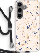 Case Company® - Coque Samsung Galaxy S24 avec Cordon - Terrazzo N°23 - Coque de téléphone avec Cordon Zwart - Protection sur tous les côtés et sur le bord de l'écran