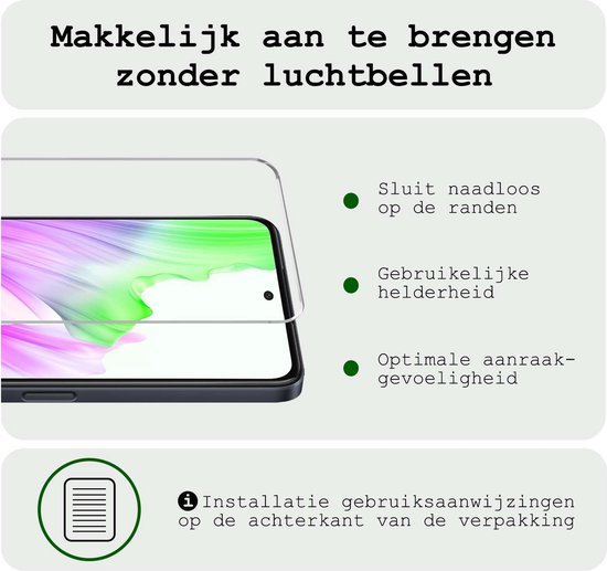 Protecteur d'écran adapté pour OPPO A58 Film de protection d'écran en Tempered Glass - Film de protection d'écran adapté pour OPPO A58 Glas de protection d'écran en verre - 2 pièces