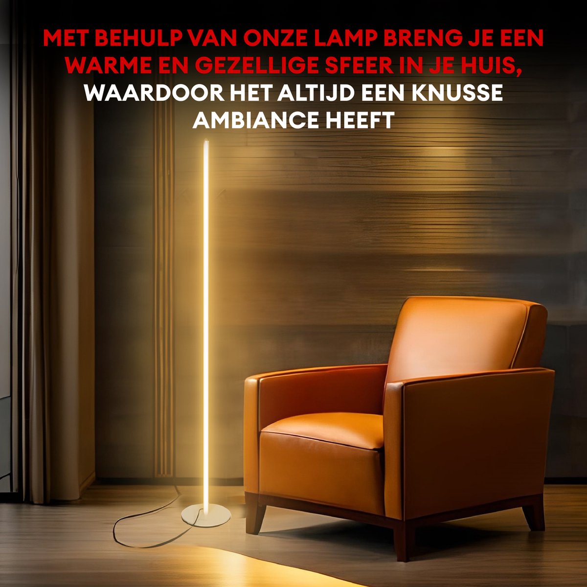 Bolt Electronics® Vloerlamp - Staande Lamp - Woonkamer - 4 Lichtsterktes - RGB Licht - Wit thumbnail 6