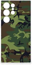 GSM Hoesje Geschikt voor Samsung Galaxy S24 Ultra Smartphonehoesje Camouflage