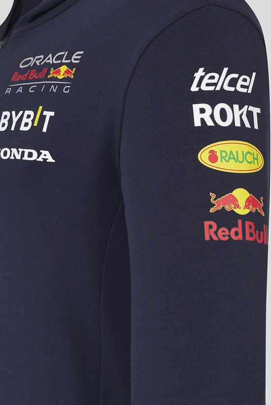 Oracle Red Bull Racing Teamline Hoody met Rits 2024 XXXL - Max Verstappen - Sergio Perez - Castore