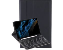 Hoesje - Geschikt voor Samsung Galaxy Tab S9 Ultra - Toetsenbord Case - Keyboard Book Cover - Hoes - Zwart