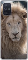 Coque Samsung Galaxy A51 - Lion - Animal - Wit - Siliconen