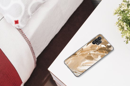 Coque Samsung Galaxy A32 5G - Peinture - Or - Beige - Siliconen