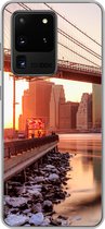 Geschikt voor Samsung Galaxy S20 Ultra hoesje - New York - Brooklyn - Bridge - Siliconen Telefoonhoesje