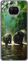 Geschikt voor Xiaomi Mi 10T Lite 5G hoesje - Olifant - Water - Bomen - Groen - Dieren - Siliconen Telefoonhoesje