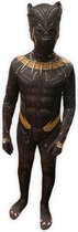 Superheldendroom - Killmonger - Golden Jaguar suit - 110/116 (4/5 Jaar) - Verkleedkleding - Superheldenpak