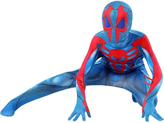 Superheldendroom - Spider-Man 2099 - 122 (6/7 Jaar) - Verkleedkleding - Superheldenpak