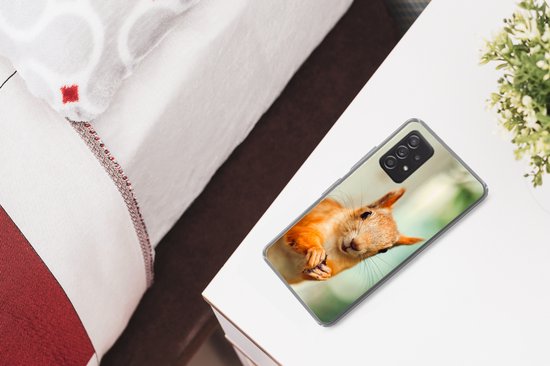 Coque Samsung Galaxy A33 5G - Écureuil - Drôle - Noix - Enfants - Garçons - Filles - Enfant - Coque de téléphone en Siliconen