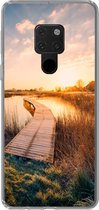 Geschikt voor Huawei P40 Lite hoesje - Zonsondergang in de Nederlandse polder - Siliconen Telefoonhoesje