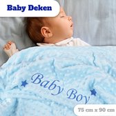 Baby Shower Chocolate Geborduurde deken - "Baby Boy" - Babydeken - Kraamcadeau - Personalized blanket