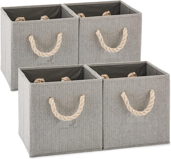 Mangata Opvouwbare Opbergkubus, canvas Opbergboxen van 25x25x25 cm voor
