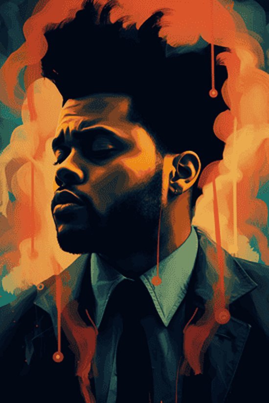 The Weeknd Poster | Muziekposter | The Weekend | Pop Poster | 61x91cm | Wanddecoratie | Muurposter | BY | Geschikt om in te lijsten