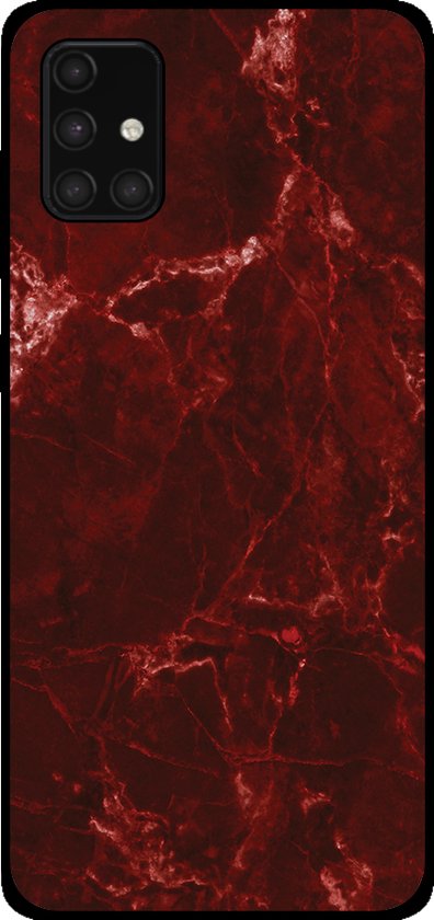 Smartphonica Phone Case pour Samsung Galaxy A71 4G avec imprimé marbre - Coque arrière en TPU design marbre - Rouge / Back Cover adapté pour Samsung Galaxy A71 4G