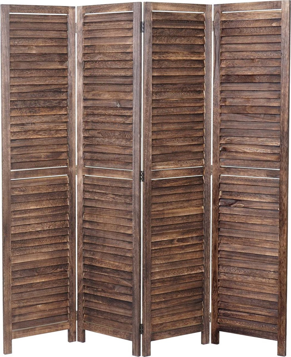 Cosmo Casa Scherm - kamerverdeler - Privacyscherm - Vintage uitstraling - Shabby look - 170x160 cm - Bruin