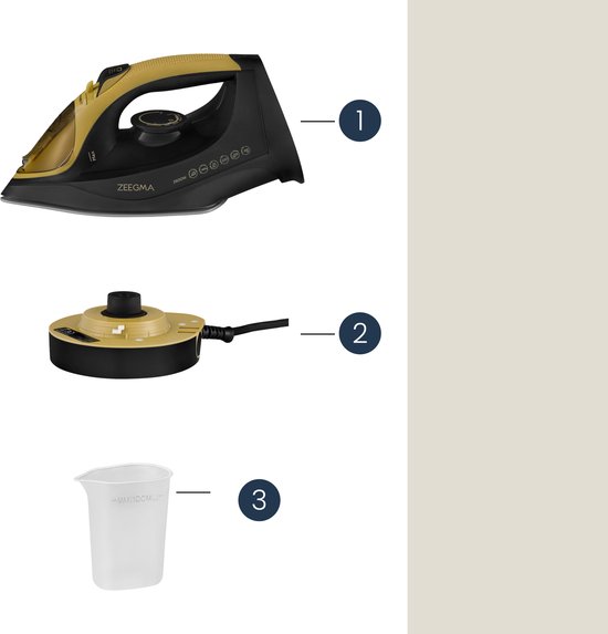 Teesa TSA2030 - Stoomstrijkijzer Smooth Steam S300, 1,2 liter, zwart | Online bestellen bij Gizmo Retail - Gizmo Retail