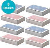Cartes à jouer - 8 Pack - Cartes 8x56 - Adultes - Cartes de poker - Cartes à jouer