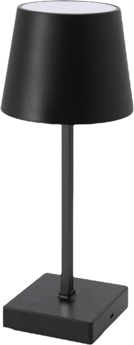 LED Tafellamp - Zwart - USB Oplaadbaar - Draadloos - Touch Schakelaar - Aluminium - Dimbaar - Draagbaar - Leeslamp - Nachtlampje