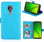 Portemonnee Book Case Hoesje Geschikt voor: Motorola Moto G7 / G7 Plus - Turquoise