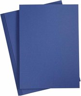 Carton - bleu nuit - A4 - 21x29,7cm - 180 grammes - Creotime - 20 feuilles