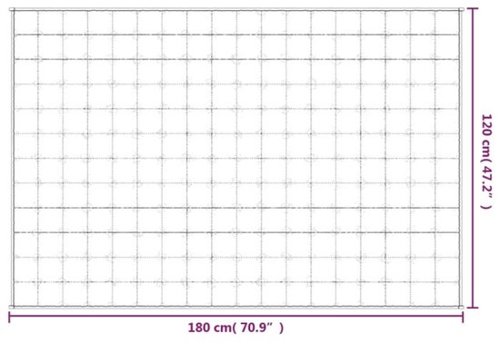 Couverture lestée vidaXL 5 kg - Blauw, 120 x 180 cm - Couverture lestée - Insomnie - Sommeil paisible - Thérapie par pression