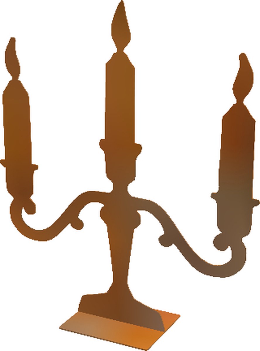 Industrial Garden - Kandelaar cortenstaal - Tuinornament - 42cm breed - 48cm hoog