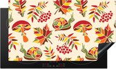 KitchenYeah® Inductie beschermer 91.2x52 cm - Herfst - Slakken - Patroon - Kookplaataccessoires - Afdekplaat voor kookplaat - Inductiebeschermer - Inductiemat - Inductieplaat mat