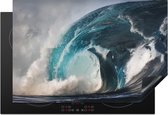 KitchenYeah® Inductie beschermer 78x52 cm - Zee - Golf - Water - Kookplaataccessoires - Afdekplaat voor kookplaat - Inductiebeschermer - Inductiemat - Inductieplaat mat