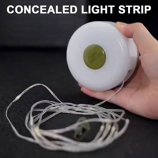 Camping licht snoer 8 meter 5 functies usb C oplaadbaar Warm White draadloos verlichting overkapping , draadloos kinderkamer ledstrip van Laiyang — afbeelding 2