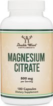 Double Wood Magnesium Citraat vegan capsules - 180 x 400 mg - magnesium tabletten