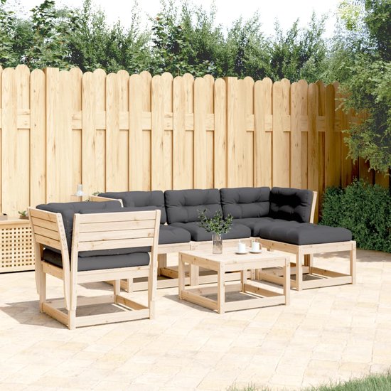vidaXL-5-delige-Loungeset-met-kussens-massief-grenenhout