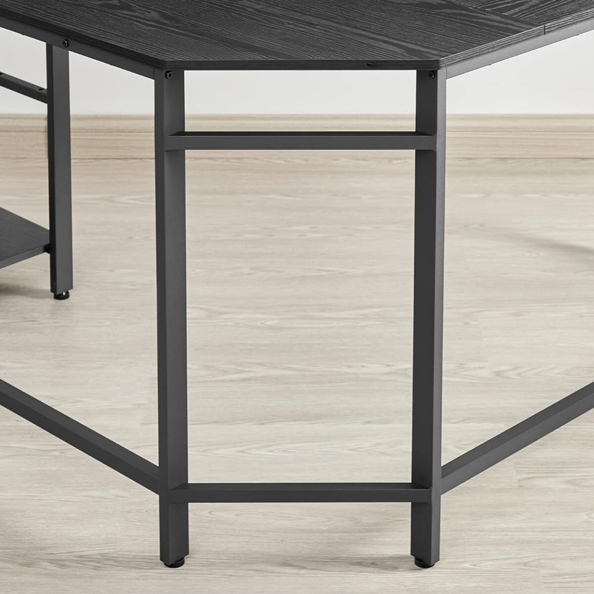 ACAZA ACAZA Bureau - Hoekbureau - Zwart - 138 x 50 x 76 - afbeelding 3