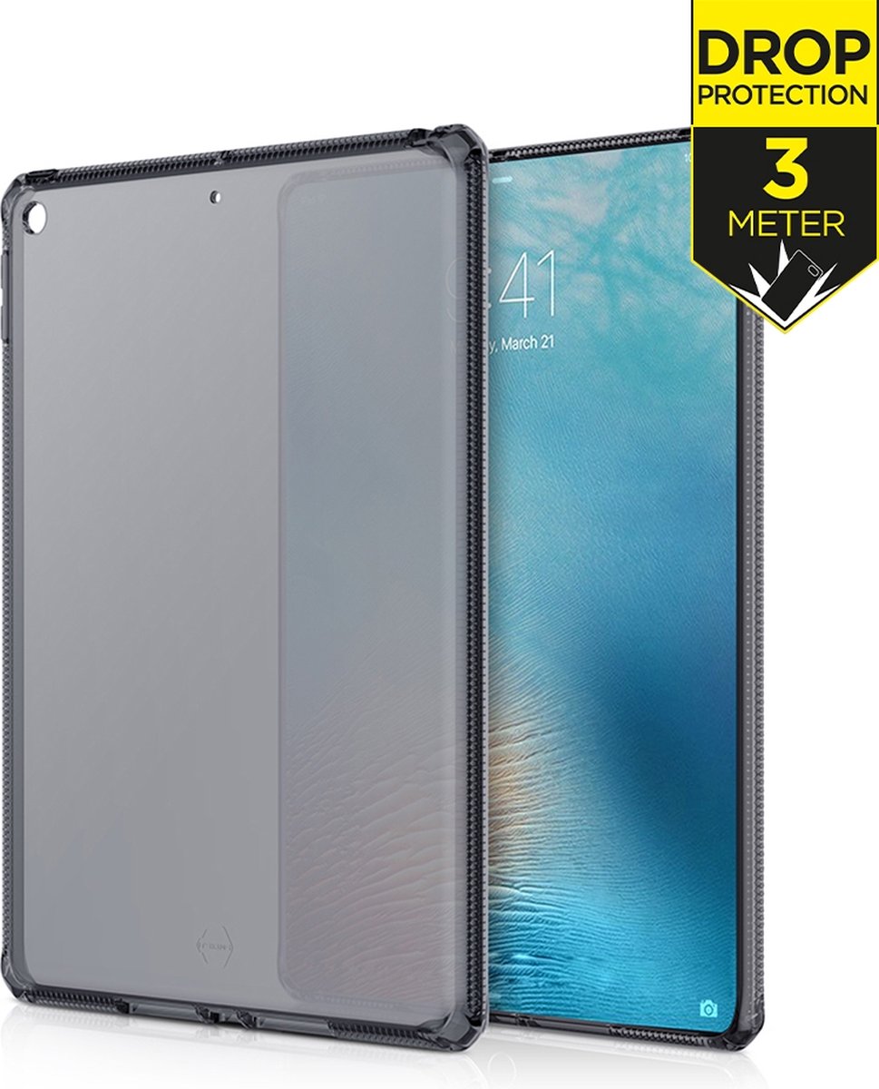 ITSkins Tablethoes geschikt voor Apple iPad Pro 11 Inch (2018) Hoes Flexibel TPU | ITSkins SpectrumFrost Backcover | Schokbestendig iPad Pro 11 Inch (2018) Telefoonhoesje | Anti Shock Proof - Zwart