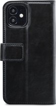 Mobilize Gelly Wallet Telefoonhoesje geschikt voor Apple iPhone 12 Mini Hoesje Uitneembare 2in1 Bookcase Portemonnee - Zwart