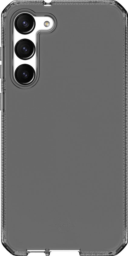 ITSkins Hoesje geschikt voor Samsung Galaxy S23 Telefoonhoesje Flexibel TPU | ITSkins SpectrumClear-R Backcover Shockproof | Schokbestendig Galaxy S23 Telefoonhoesje | Anti Shock Proof - Zwart