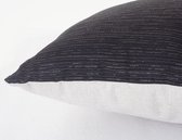Sierkussen zwart, bankkussen sierkussen met vulling, zilverglans effect 42x42cm